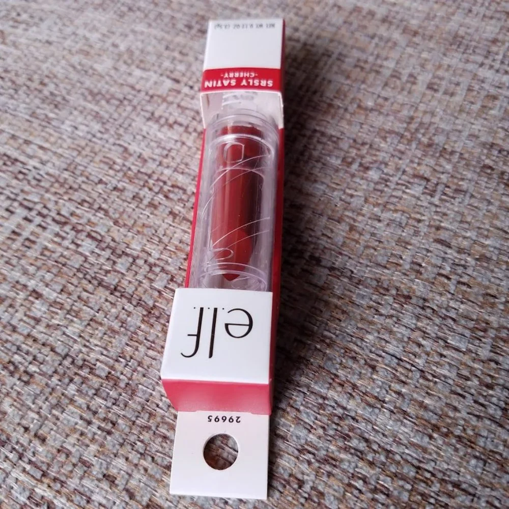 💋 4 for $12 ELF Cherry Srsly Satin Lipstick e.l.f. #29695, New, Unopened